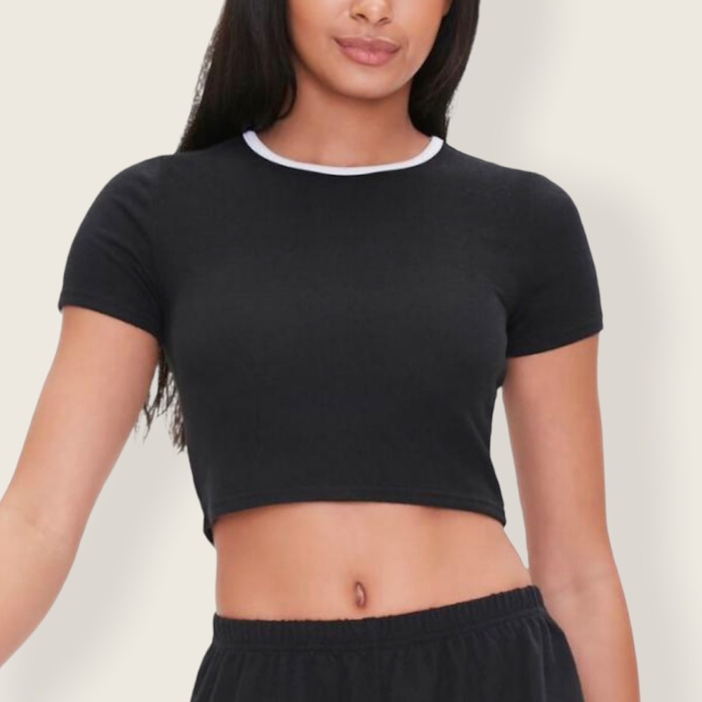 F21 | Cropped Crew Neck Tee